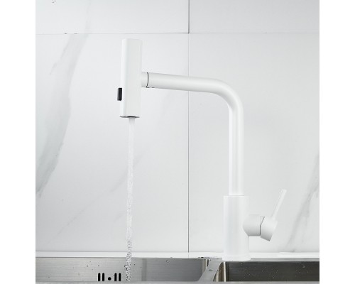 Смеситель для кухни с мультифункциональным изливом Shevanik S263C, белый