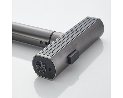 Смеситель для кухни с мультифункциональным изливом Shevanik S263T, оружейная сталь