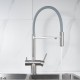 Смеситель для кухни с подключением фильтра Shevanik S178L, сатин