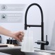 Смеситель для кухни с подключением фильтра Splenka S70.63.06, черный