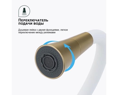 Смеситель для кухни Splenka S201.4308.03, золотой сатин