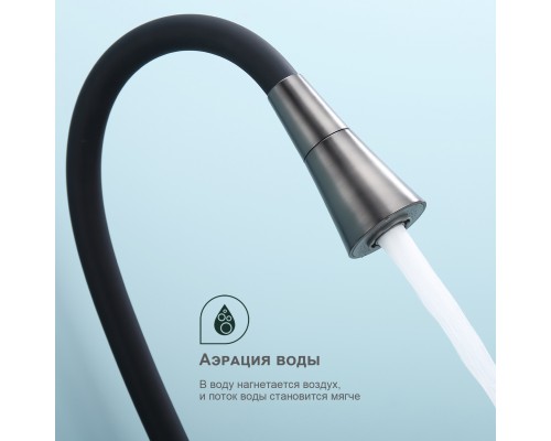 Смеситель для кухни Splenka S201.4306.09, графит