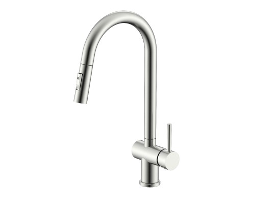 Смеситель для кухни с выдвижным изливом Splenka S204.49.05, сатин