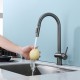 Смеситель для кухни с выдвижным изливом Splenka S204.49.09, графит