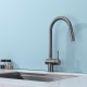 Смеситель для кухни с выдвижным изливом Splenka S204.49.09, графит