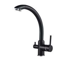 Смеситель для кухни с подключением фильтра для воды D-Lin D159315-5A, черный