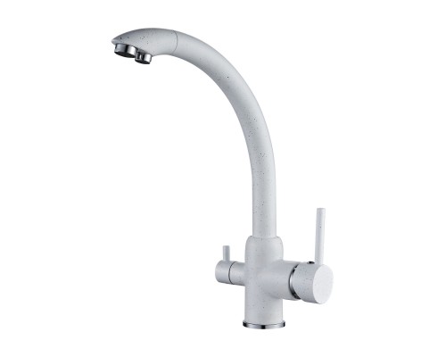 Смеситель для кухни с подключением фильтра для воды D-Lin D159315-5C, белый