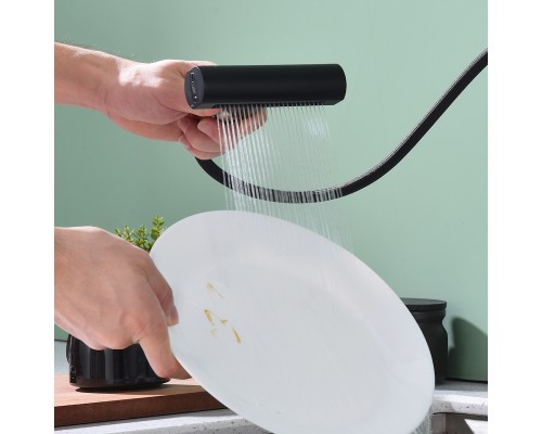 Смеситель для кухни с мультифункциональным изливом Splenka S206.49.06, черный