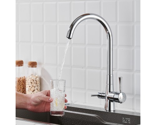 Смеситель для кухни с подключением фильтра Shevanik S428, хром