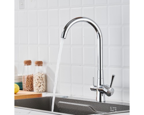 Смеситель для кухни с подключением фильтра Shevanik S428, хром