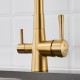 Смеситель для кухни с подключением фильтра Shevanik S428G, золотой сатин