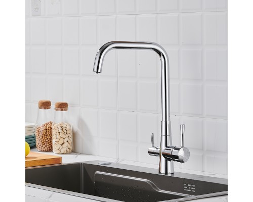 Смеситель для кухни с подключением фильтра Shevanik S528, хром
