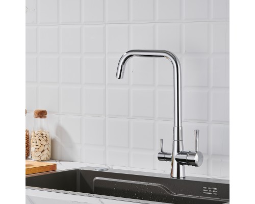 Смеситель для кухни с подключением фильтра Shevanik S528, хром