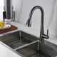 Смеситель для кухни с выдвижным изливом Shevanik S363T, оружейная сталь