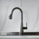Смеситель для кухни с выдвижным изливом Shevanik S363T, оружейная сталь