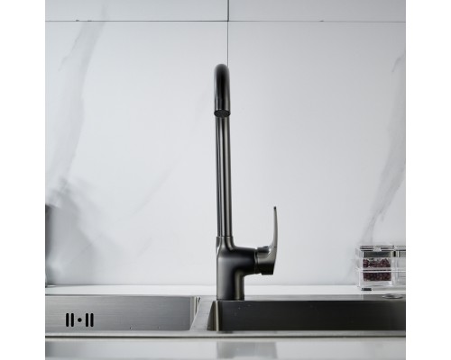 Смеситель для кухни Shevanik S5053T, оружейная сталь