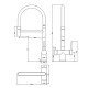 Смеситель для кухни с гибким изливом Grocenberg GB4099BL, черный