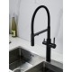 Смеситель для кухни с гибким изливом и подключением фильтра Shevanik S478H, черный