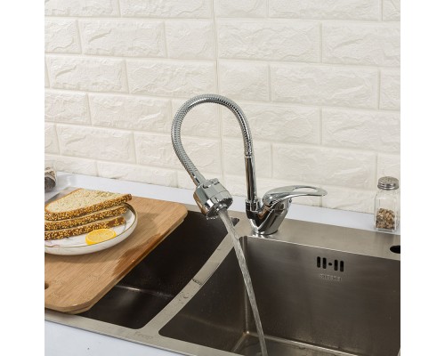 Смеситель для кухни с гибким изливом и режимом душ FRAP F4302-B, хром