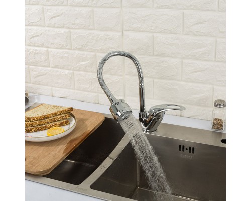 Смеситель для кухни с гибким изливом и режимом душ FRAP F4302-B, хром