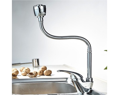 Смеситель для кухни с гибким изливом и режимом душ FRAP F4303, хром