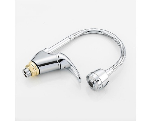 Смеситель для кухни с гибким изливом и режимом душ FRAP F4303, хром