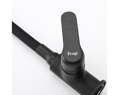 Смеситель для кухни с гибким изливом и режимом душ FRAP F4417-6, черный