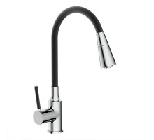 Смеситель для кухни с гибким изливом и режимом душ FRAP F4044, хром