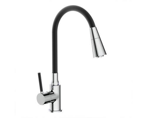 Смеситель для кухни с гибким изливом и режимом душ FRAP F4044, хром