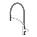 Смеситель для кухни с гибким изливом FRAP F4552, хром