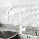 Смеситель для кухни с гибким изливом FRAP F4552-8, белый