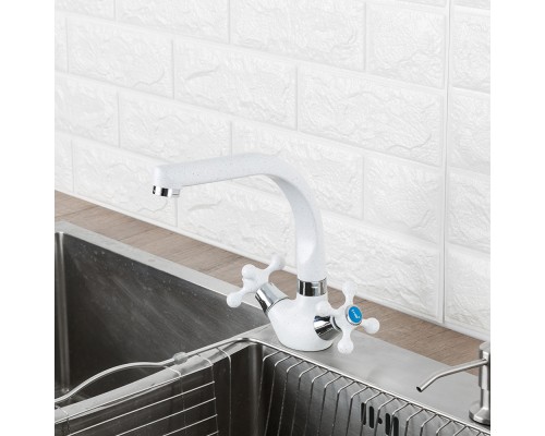 Смеситель для кухни FRAP F5408-8, белый