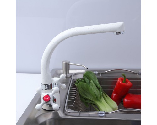 Смеситель для кухни FRAP F5408-8, белый