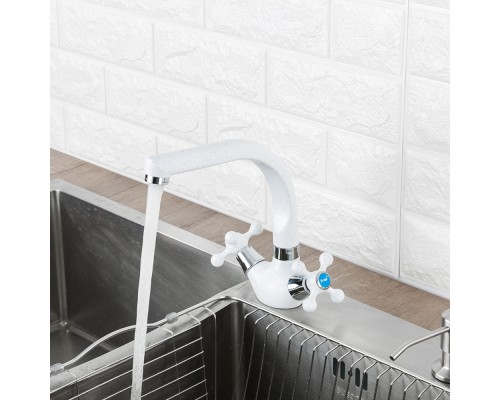 Смеситель для кухни FRAP F5408-8, белый