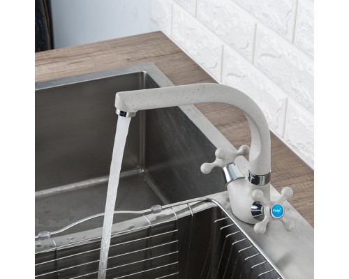 Смеситель для кухни FRAP F5408-10, светло-бежевый
