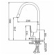 Смеситель для кухни с гибким изливом FRAP F4453-03, белый
