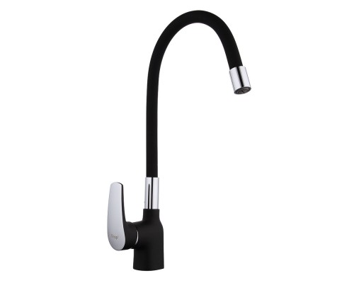Смеситель для кухни с гибким изливом FRAP F4453-04, черный