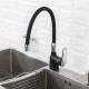 Смеситель для кухни с гибким изливом FRAP F4453-04, черный