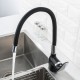 Смеситель для кухни с гибким изливом FRAP F4453-04, черный