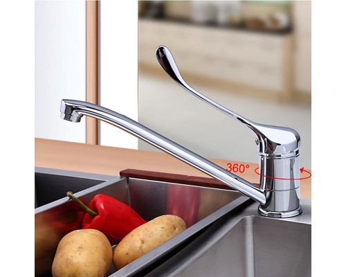 Смеситель для кухни с хирургической ручкой FRAP F4254, хром