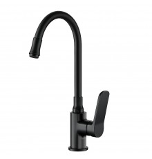 Смеситель для кухни с гибким изливом FRAP F4462, черный