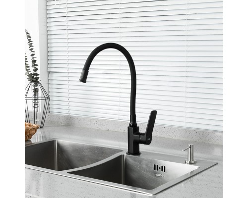 Смеситель для кухни с гибким изливом FRAP F4462, черный