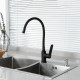Смеситель для кухни с гибким изливом FRAP F4462, черный