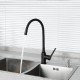 Смеситель для кухни с гибким изливом FRAP F4462, черный
