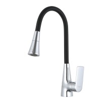 Смеситель для кухни с гибким изливом и режимом душ FRAP F4471, хром