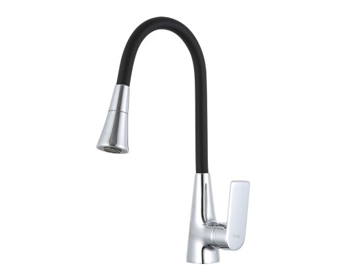 Смеситель для кухни с гибким изливом и режимом душ FRAP F4471, хром