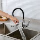 Смеситель для кухни с гибким изливом и режимом душ FRAP F4471, хром