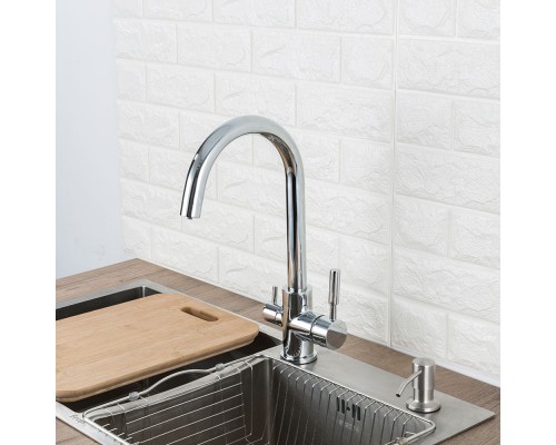 Смеситель для кухни с подключением фильтра FRAP F4352, хром