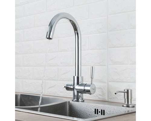 Смеситель для кухни с подключением фильтра FRAP F4352, хром