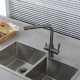 Смеситель для кухни с подключением фильтра FRAP F4352-9, оружейная сталь